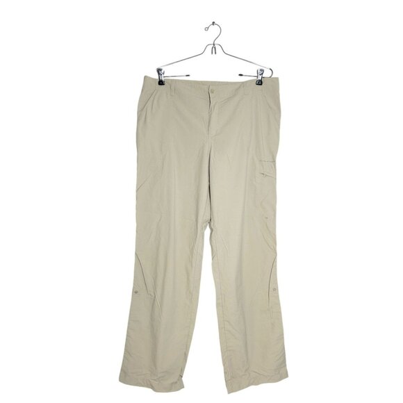 Columbia Sportswear Women's Omni Shade PFG Roll Up Pant in Tan - Sz 16 - Picture 1 of 7
